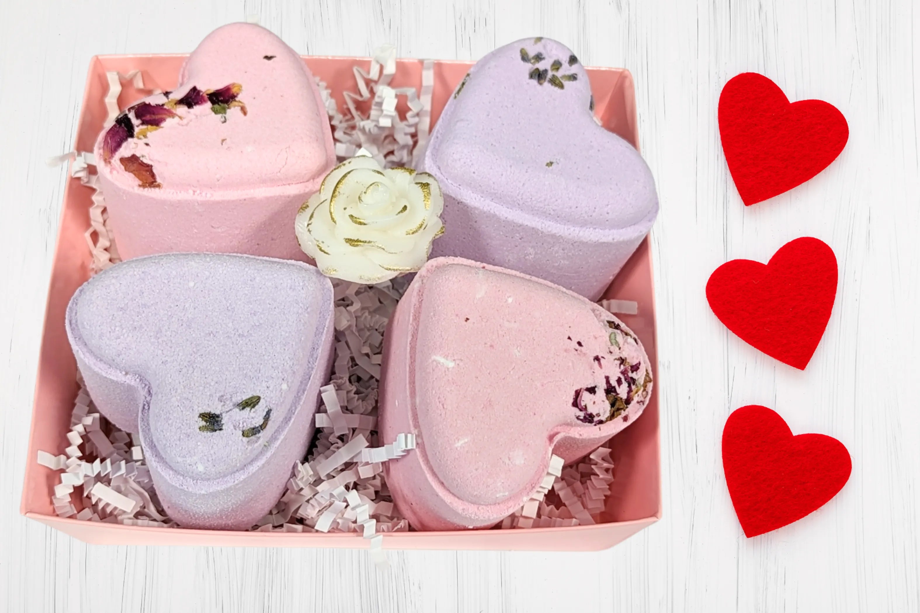 A Mother's day special- Heart Shaped Shower Steamers Gift Box, Set of 4 Shower Steamers Package